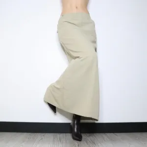 90s Light Khaki Cargo Maxi Skirt (S/M)