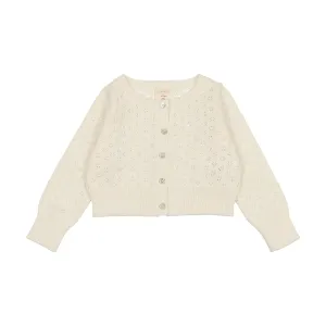 Analogie Pointelle Cardigan - Cream