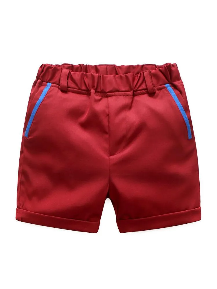 Baby Little Boy Summer 2-Piece Casual Outfits Color Blocking T-Shirt  Shorts