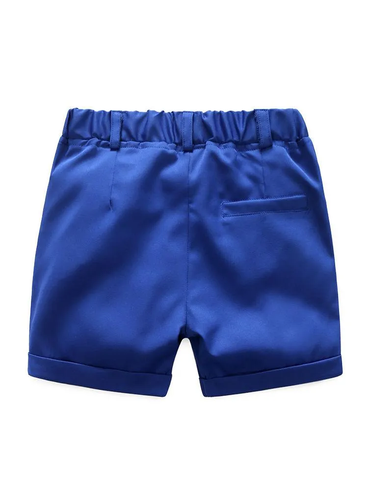 Baby Little Boy Summer 2-Piece Casual Outfits Color Blocking T-Shirt  Shorts