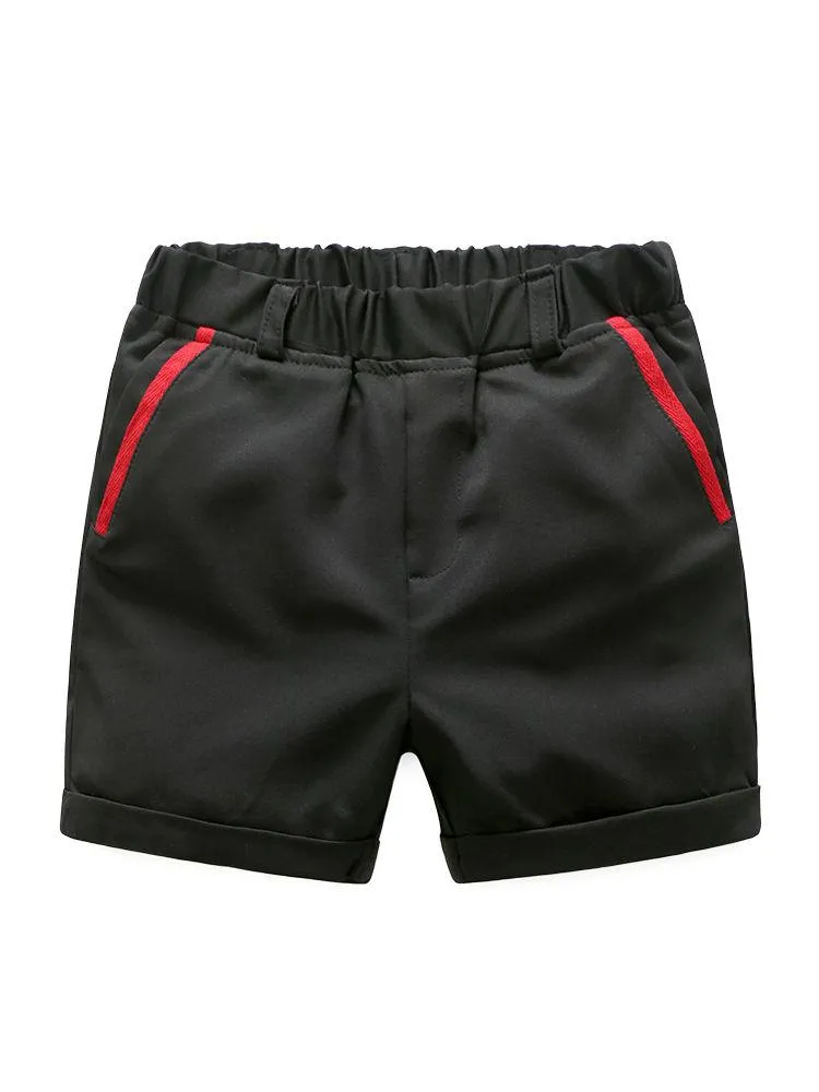 Baby Little Boy Summer 2-Piece Casual Outfits Color Blocking T-Shirt  Shorts
