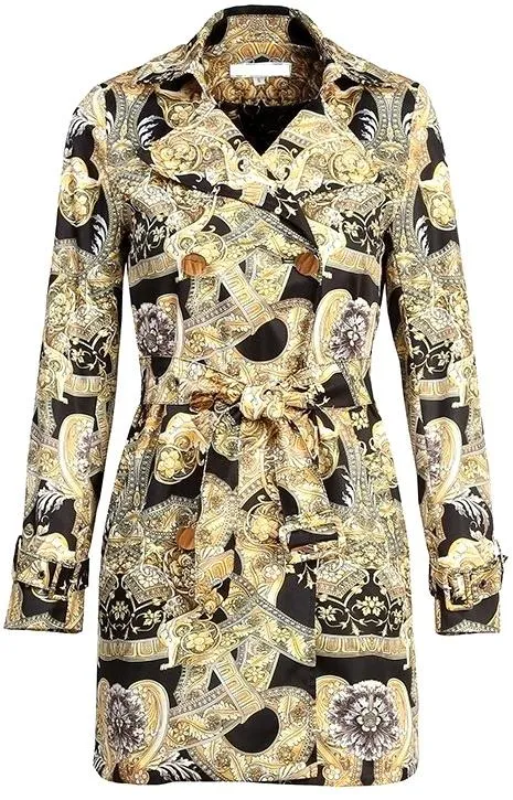 Baroque Double-Breasted Short Coat