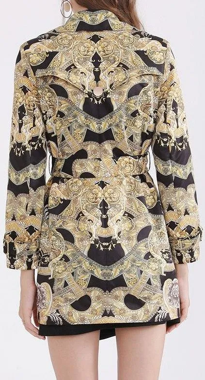 Baroque Double-Breasted Short Coat