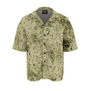 Cave Paintings Oversized Button Shirt