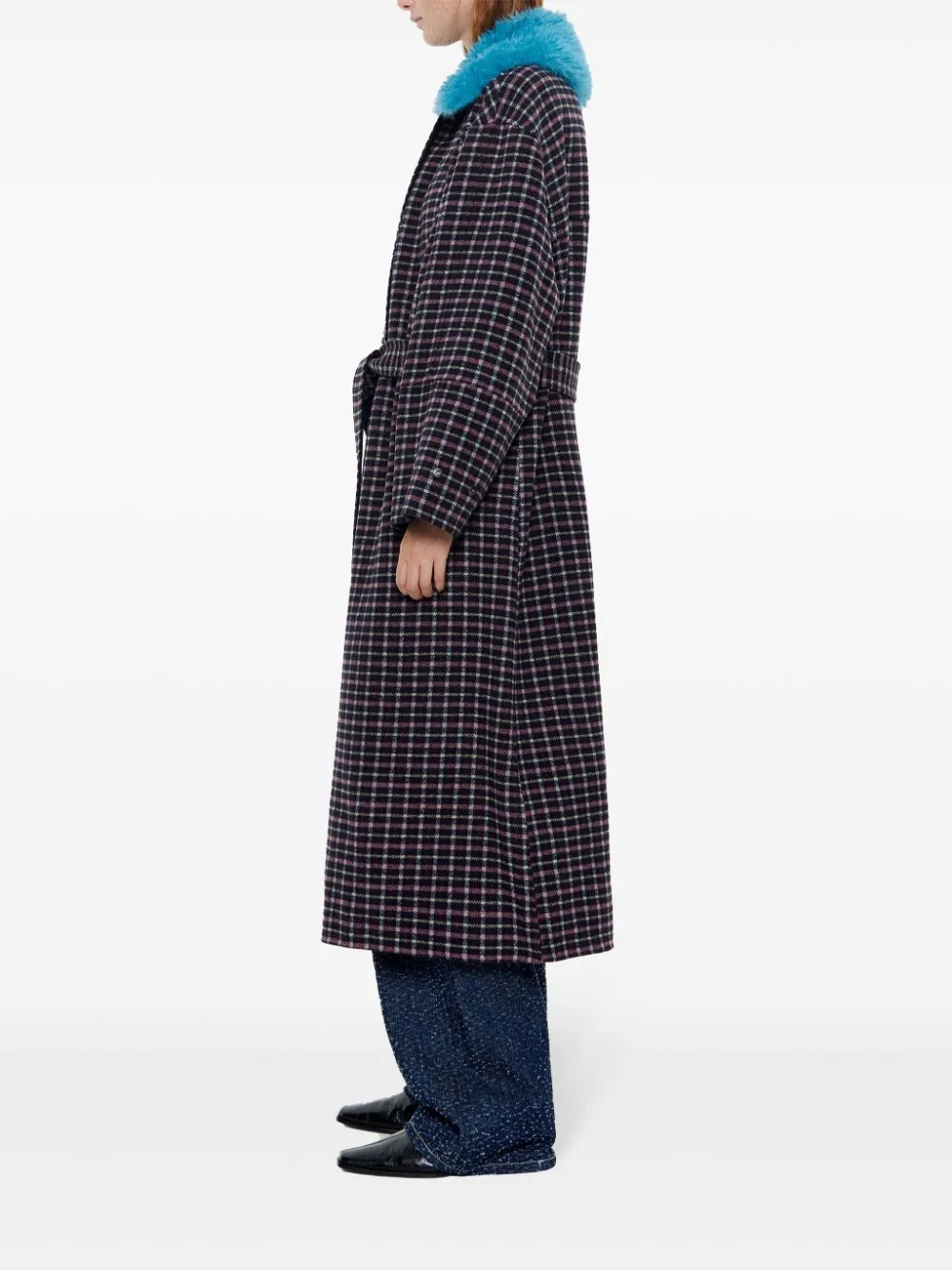 checked coat