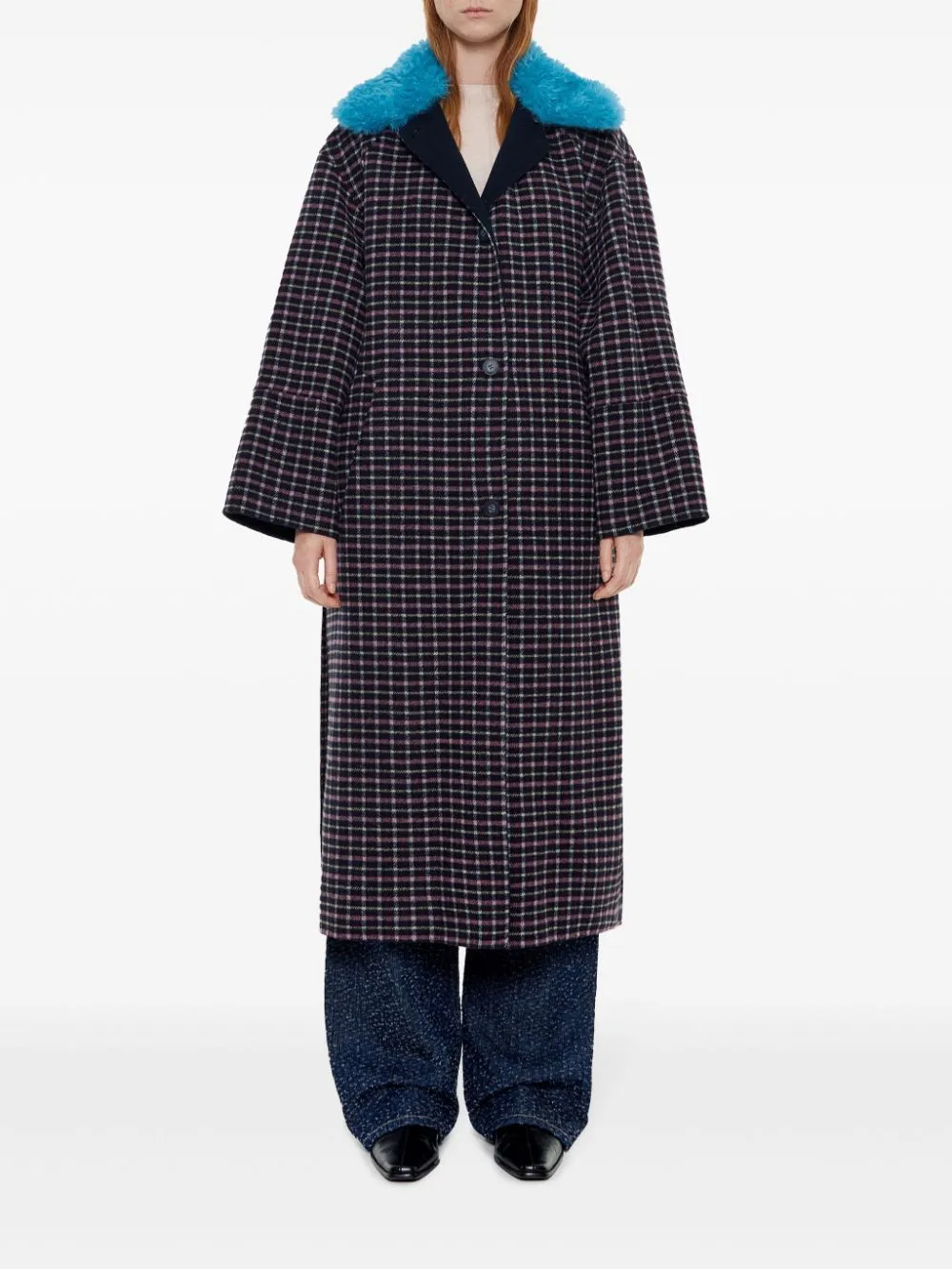 checked coat