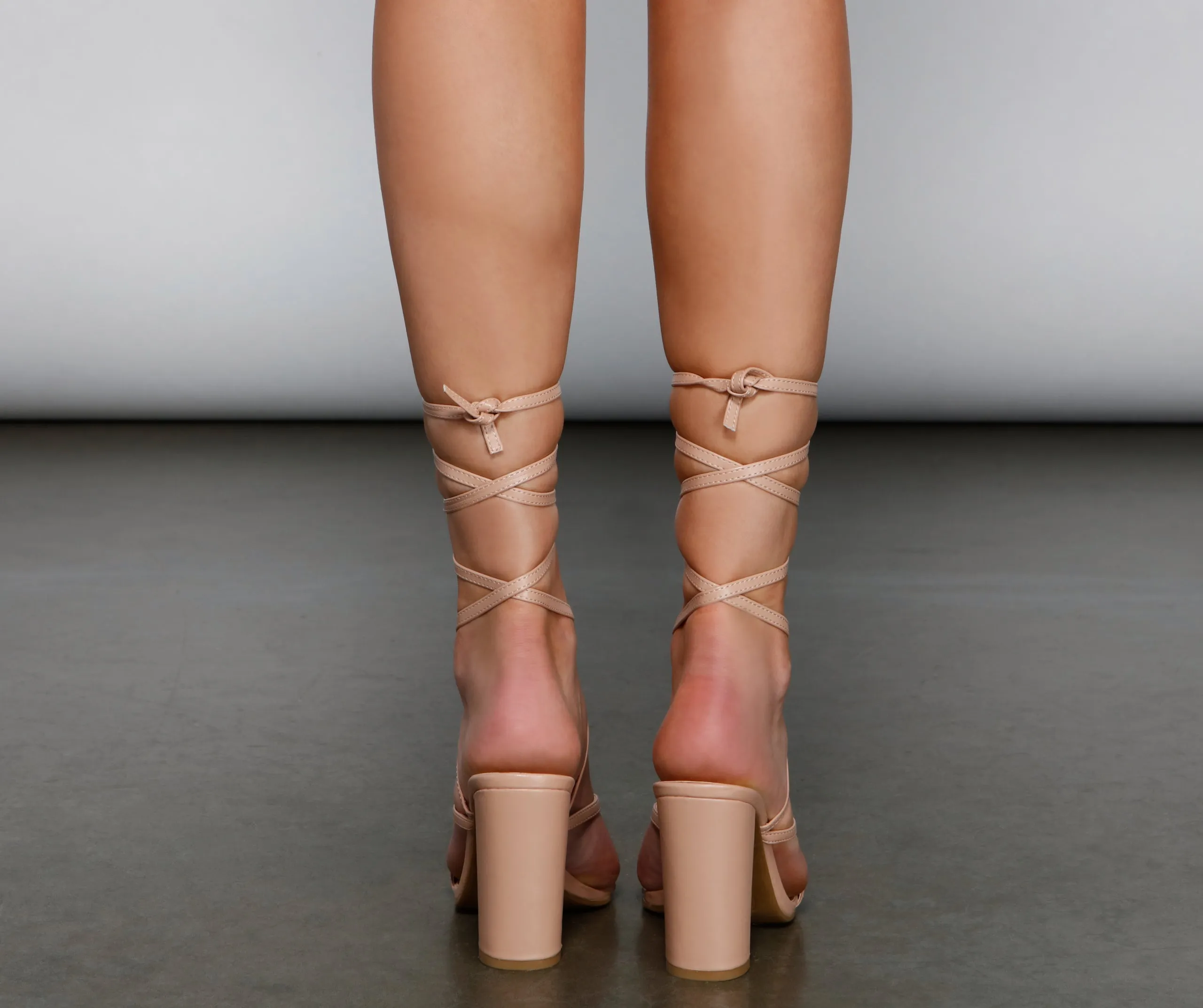 Chic And Polished Lace-Up Heels