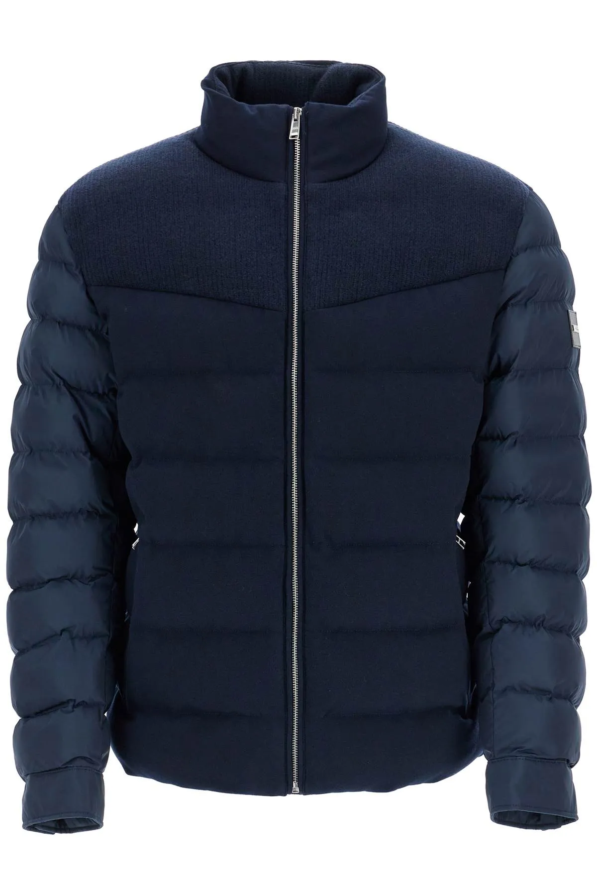 dark blue high collar padded coat h-clanello 50524971 DARK BLUE