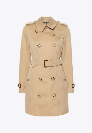 Double-Breasted Short Trench Coat