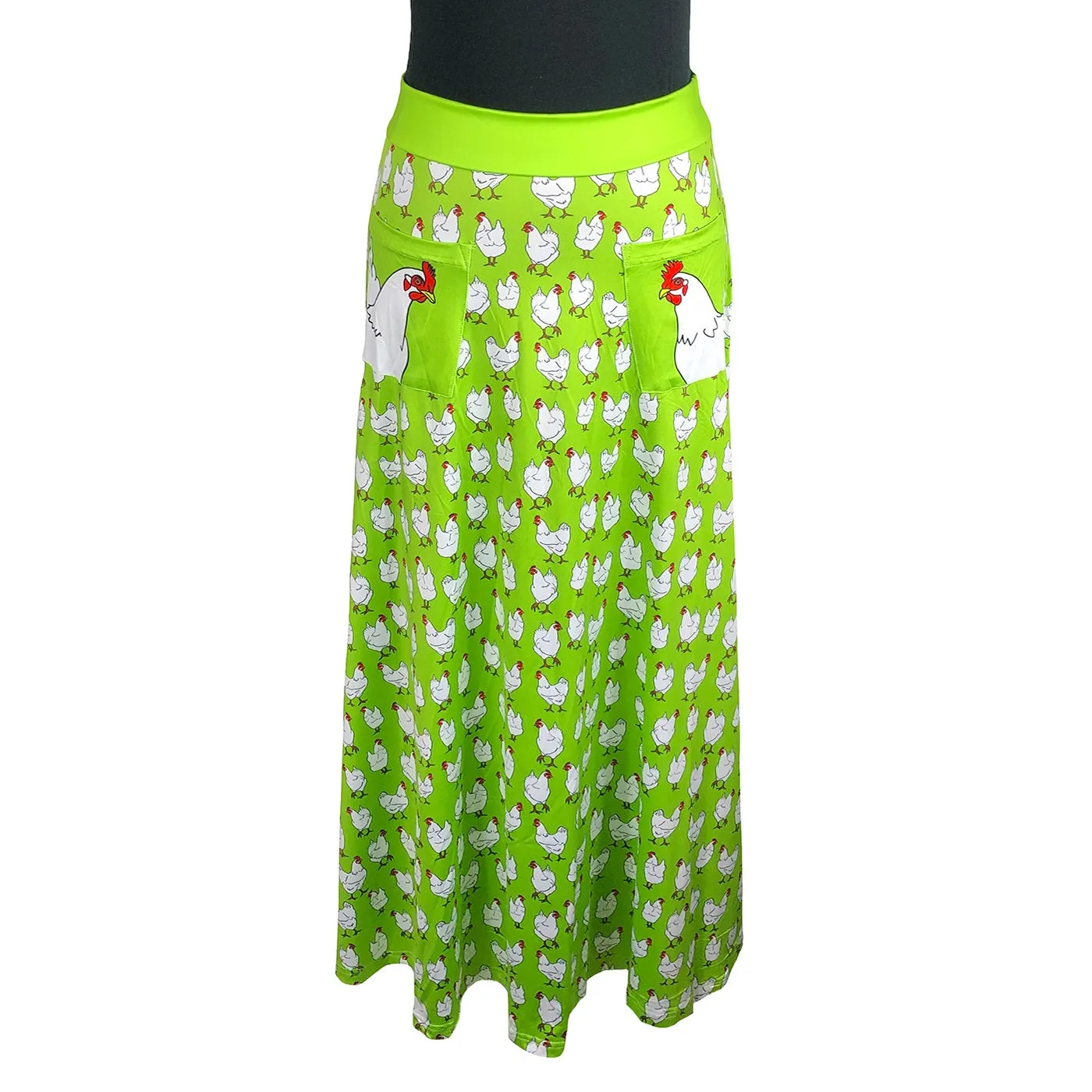 Flock Maxi Skirt With Pockets