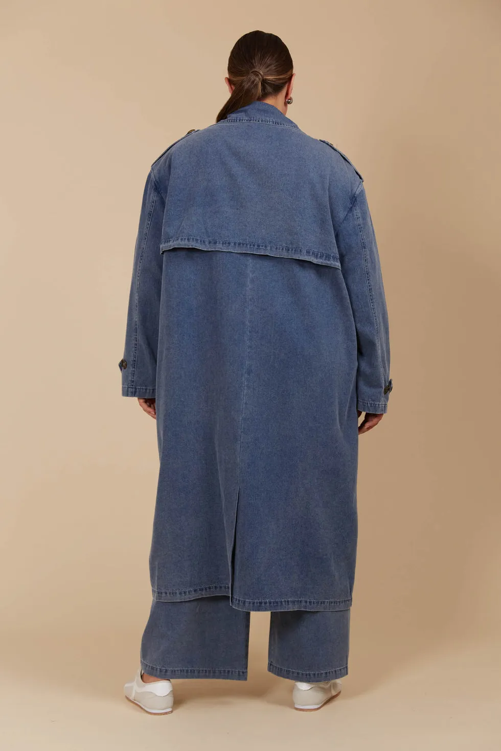 Freya Trench Coat - Denim PREORDER MID MARCH