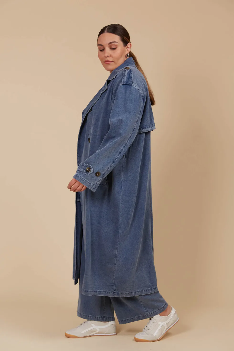 Freya Trench Coat - Denim PREORDER MID MARCH
