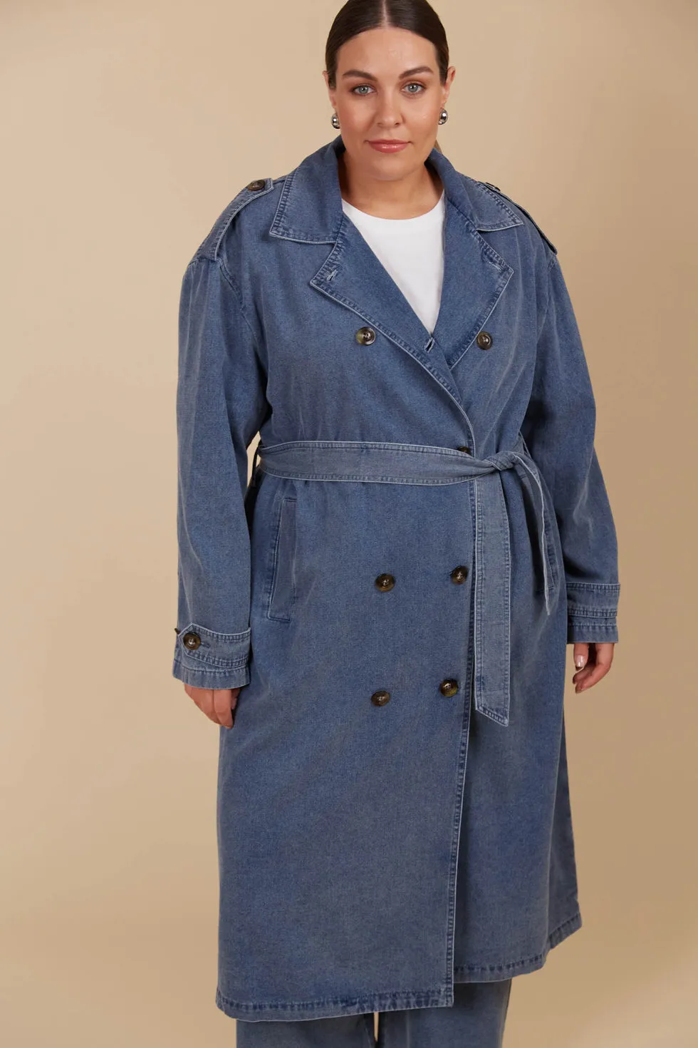 Freya Trench Coat - Denim PREORDER MID MARCH