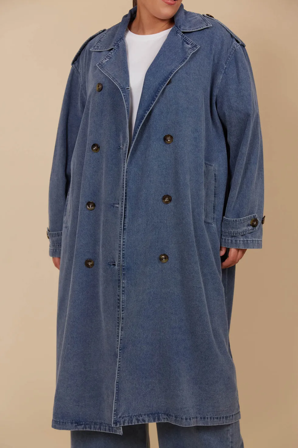 Freya Trench Coat - Denim PREORDER MID MARCH