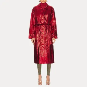 Isabel Marant Laika Trenchcoat - Metallic Red
