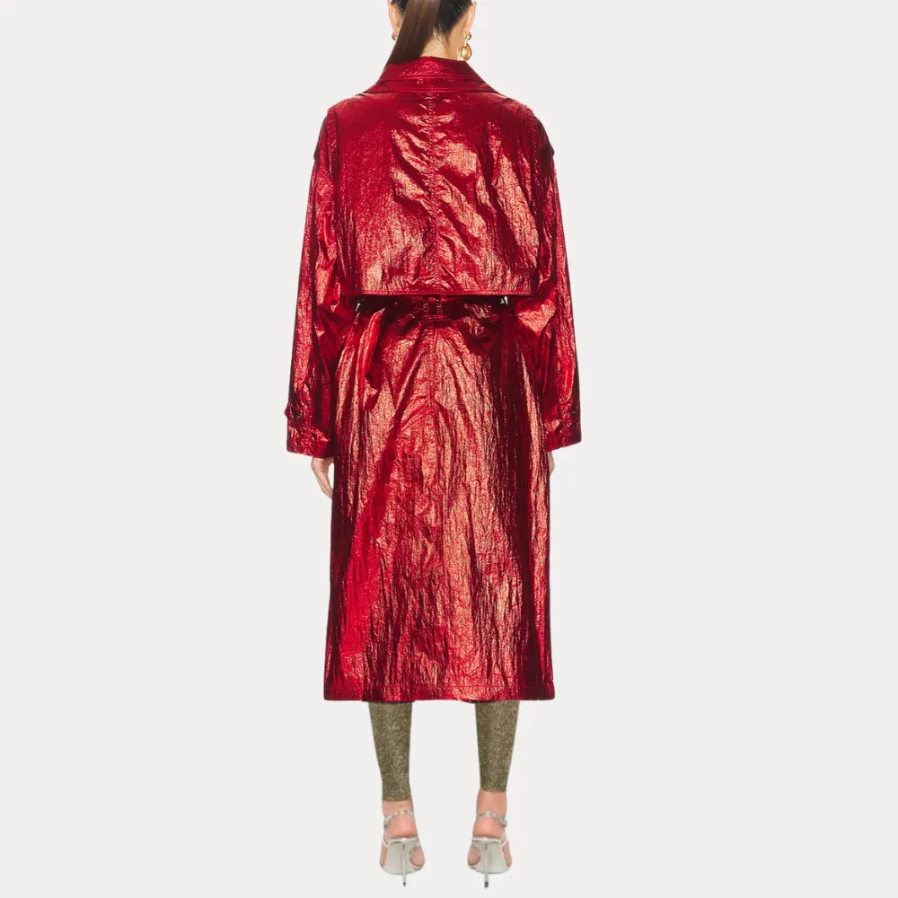 Isabel Marant Laika Trenchcoat - Metallic Red