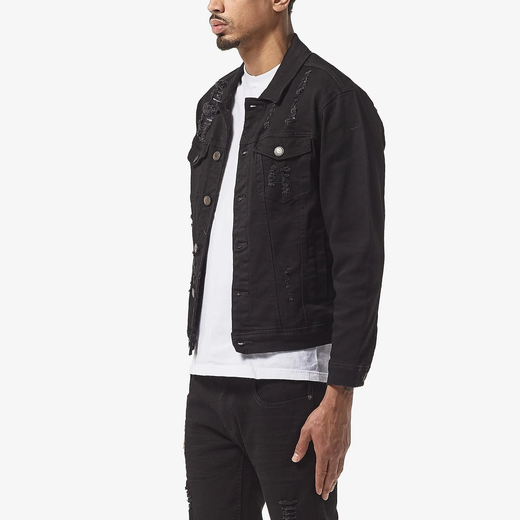 JET BLACK DENIM JACKET