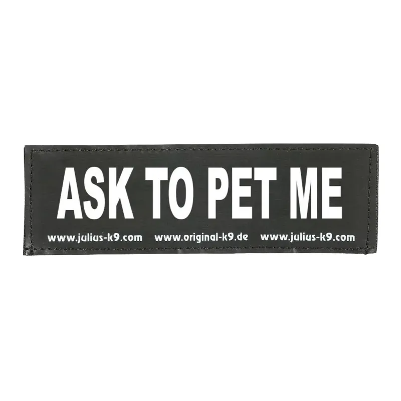Julius-K9 Harness Velcro Patch - Ask To Pet Me