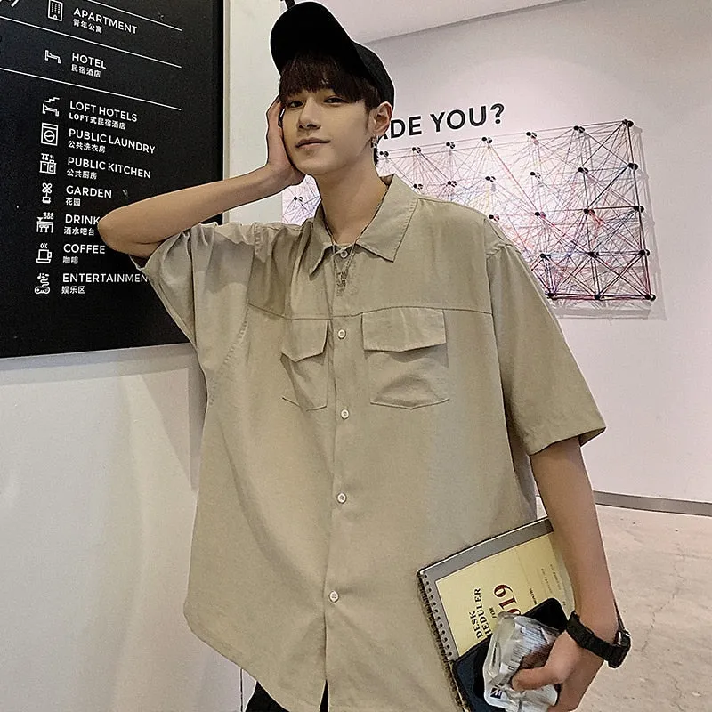 [Korean Style] Casian Oversized 1/2 Shirts