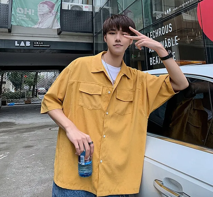 [Korean Style] Casian Oversized 1/2 Shirts