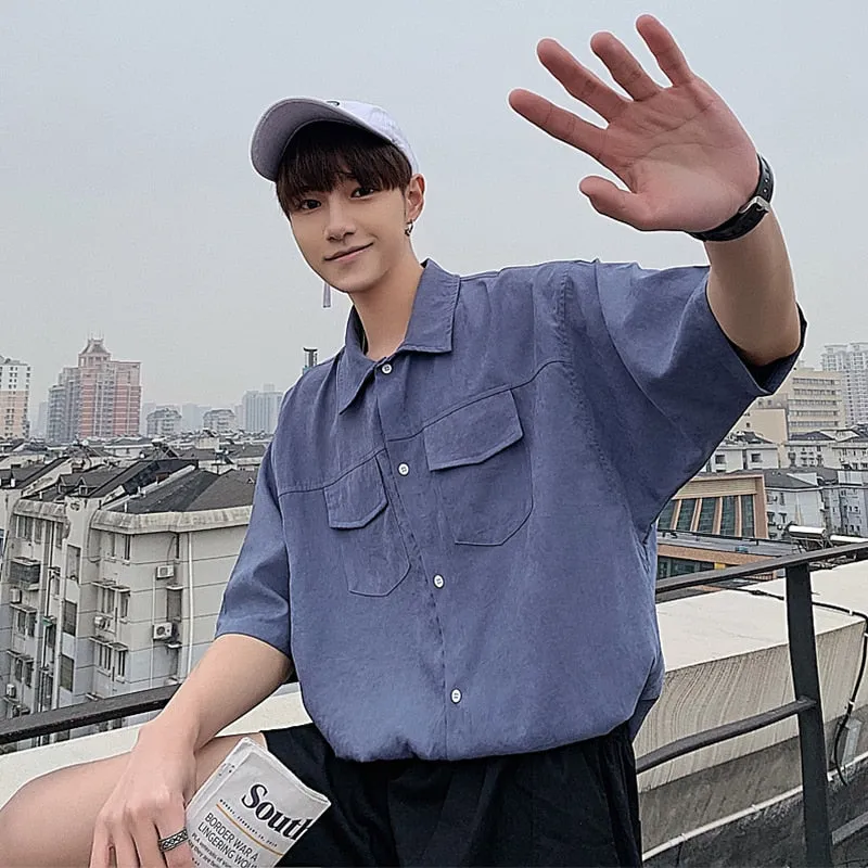 [Korean Style] Casian Oversized 1/2 Shirts