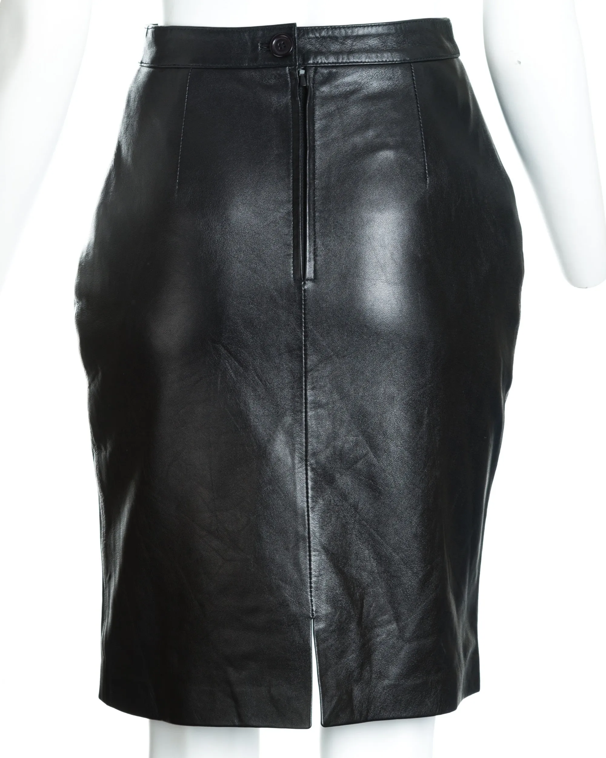 Ladies 17" Leather Skirt