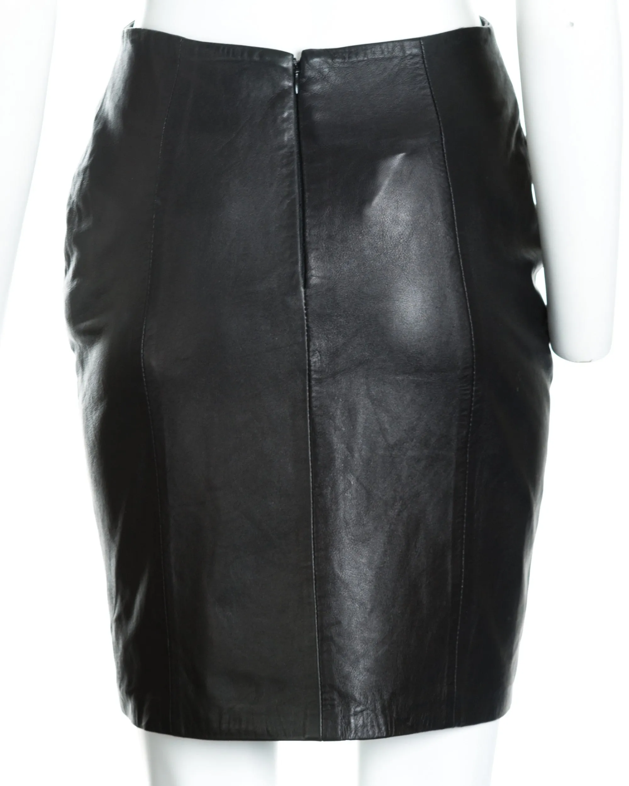 Ladies 17" Leather Skirt