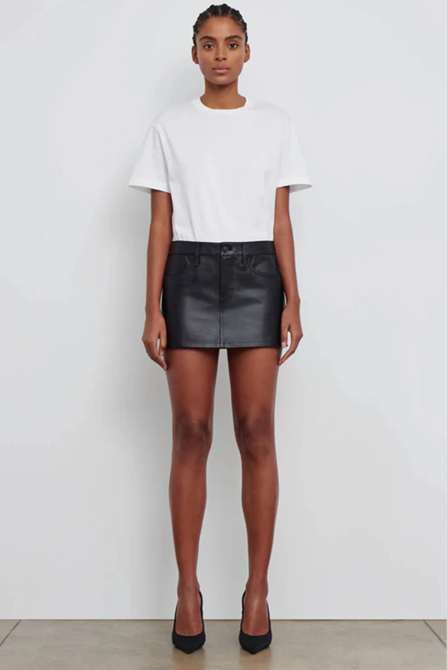 LEATHER MICRO MINI SKIRT