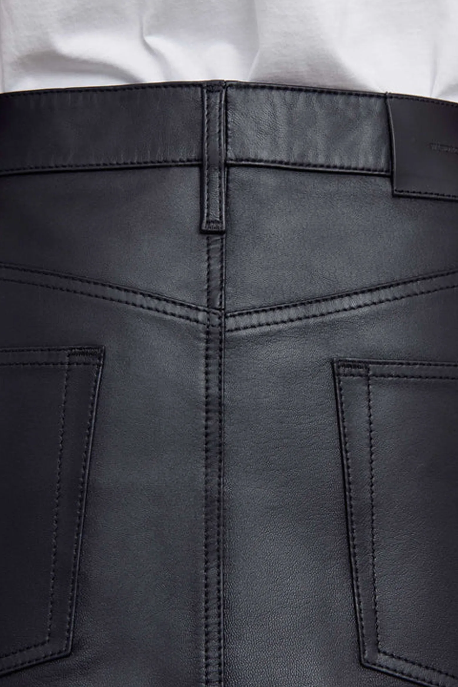 LEATHER MICRO MINI SKIRT