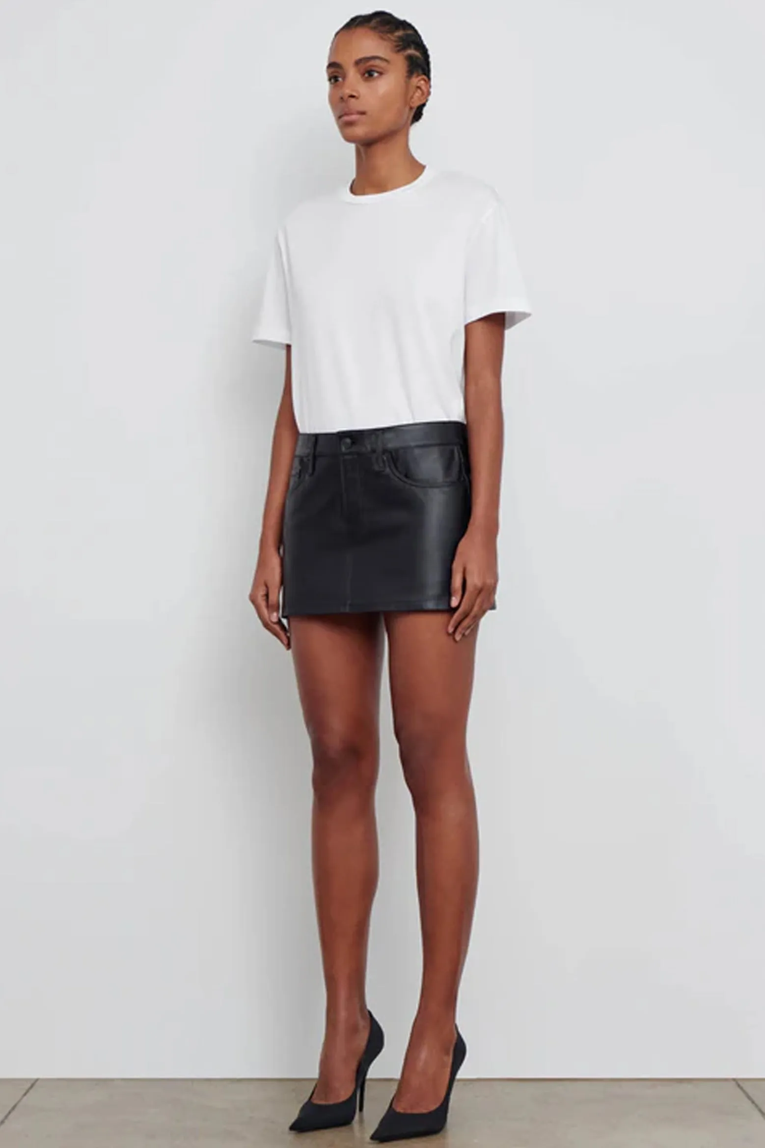 LEATHER MICRO MINI SKIRT