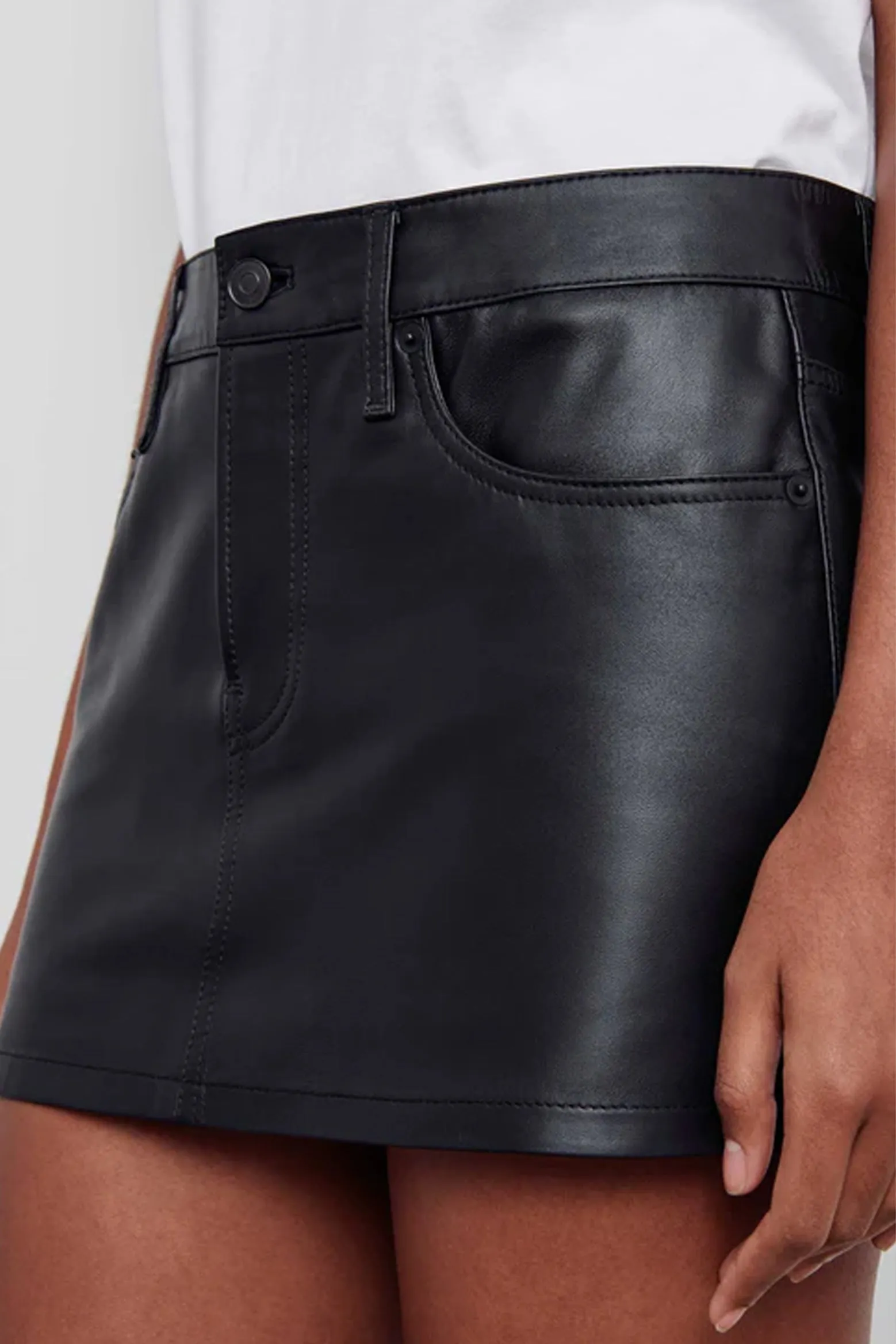 LEATHER MICRO MINI SKIRT