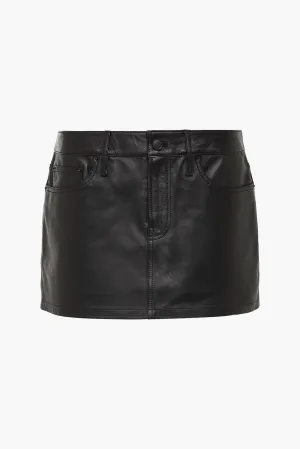 LEATHER MICRO MINI SKIRT
