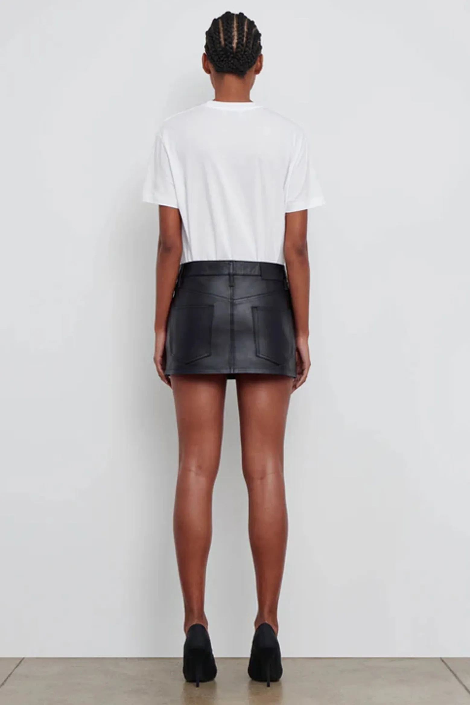 LEATHER MICRO MINI SKIRT