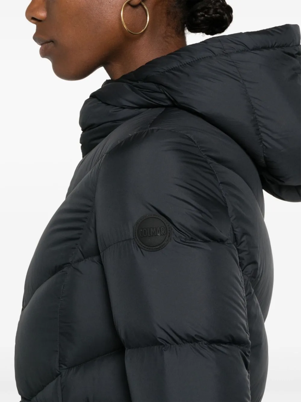 logo-appliqué coat