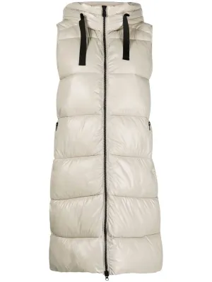 long puffer gilet