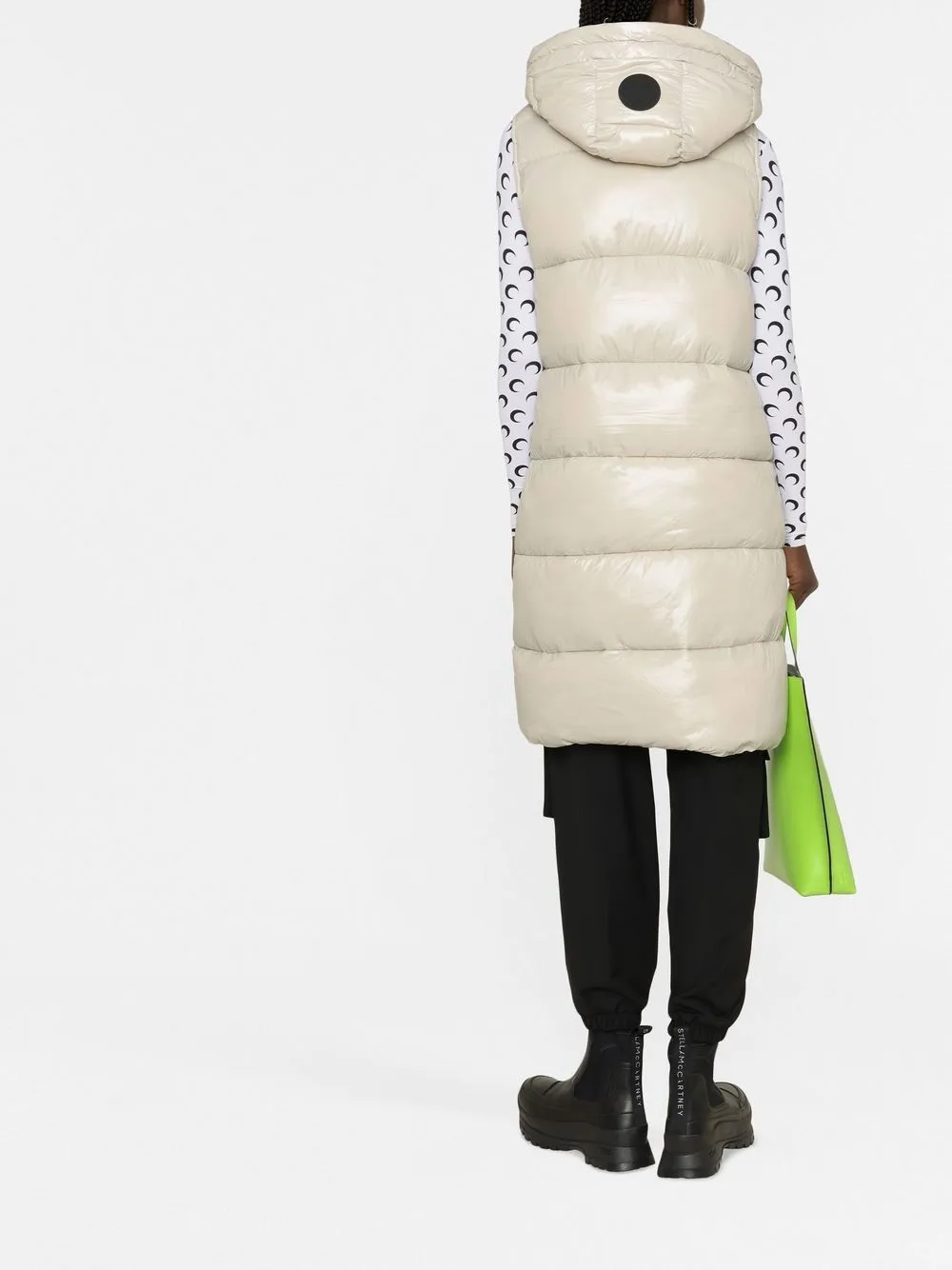 long puffer gilet