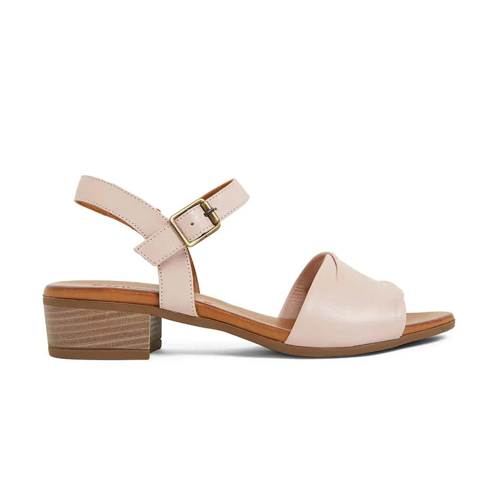 Maisy Heel in Blush Leather