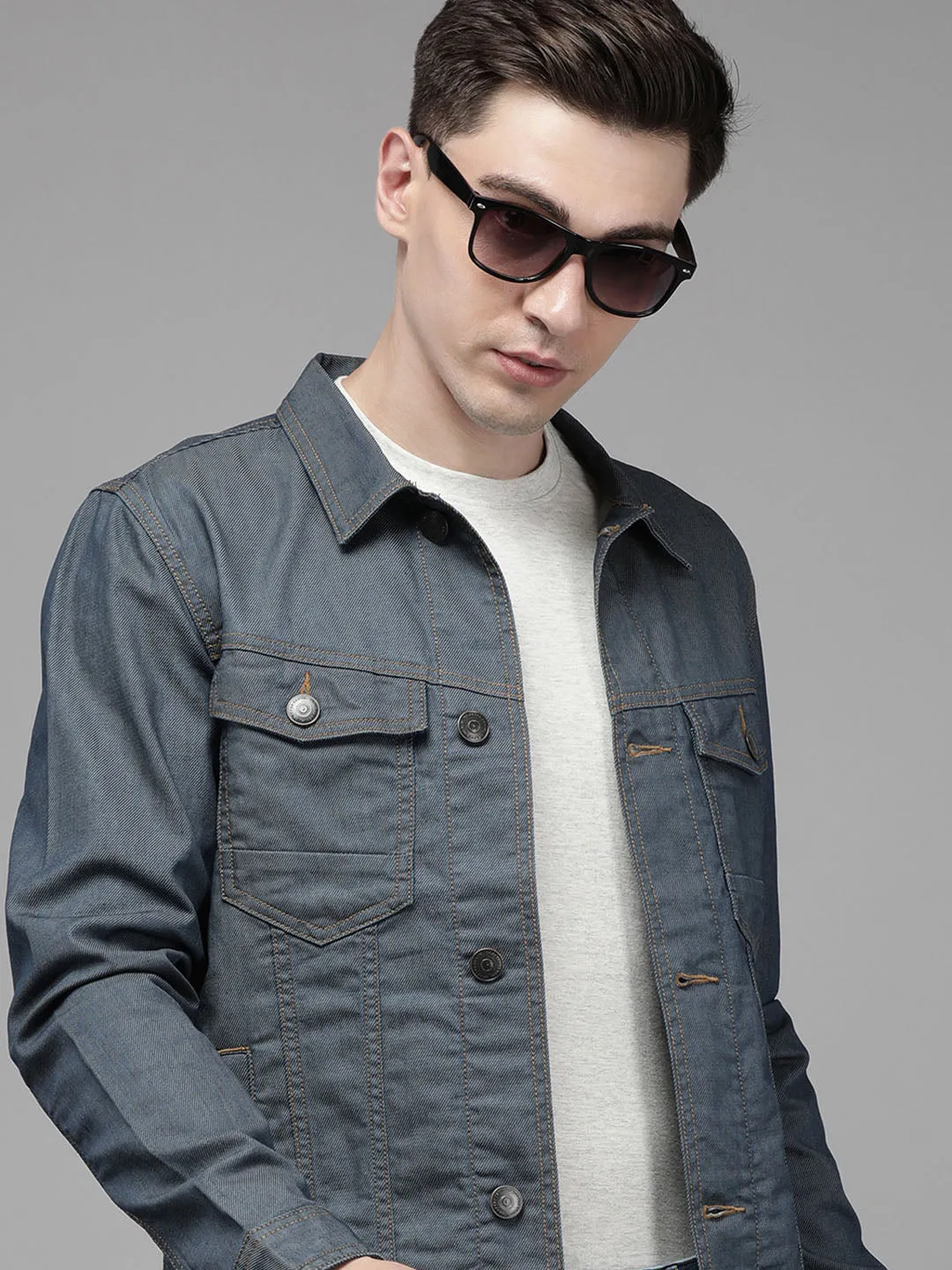 Men Indigo Lightweight Denim Jacket