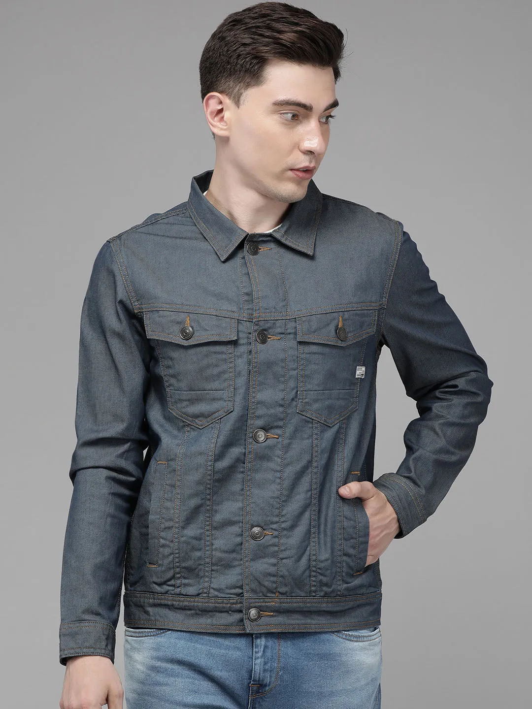 Men Indigo Lightweight Denim Jacket