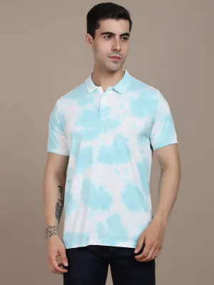 Men's Polo collar Green Dyed Casual T-shirt