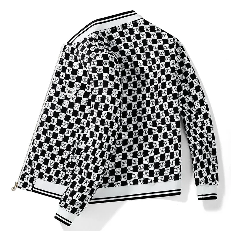 Men's Stand Collar Patchwork Versatile Jacket