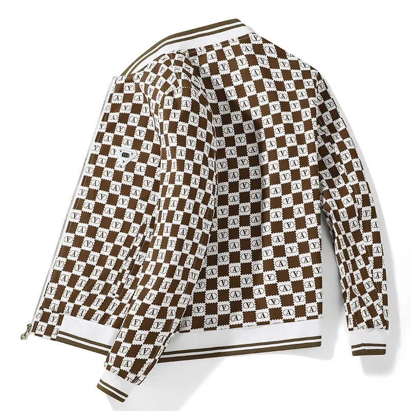 Men's Stand Collar Patchwork Versatile Jacket