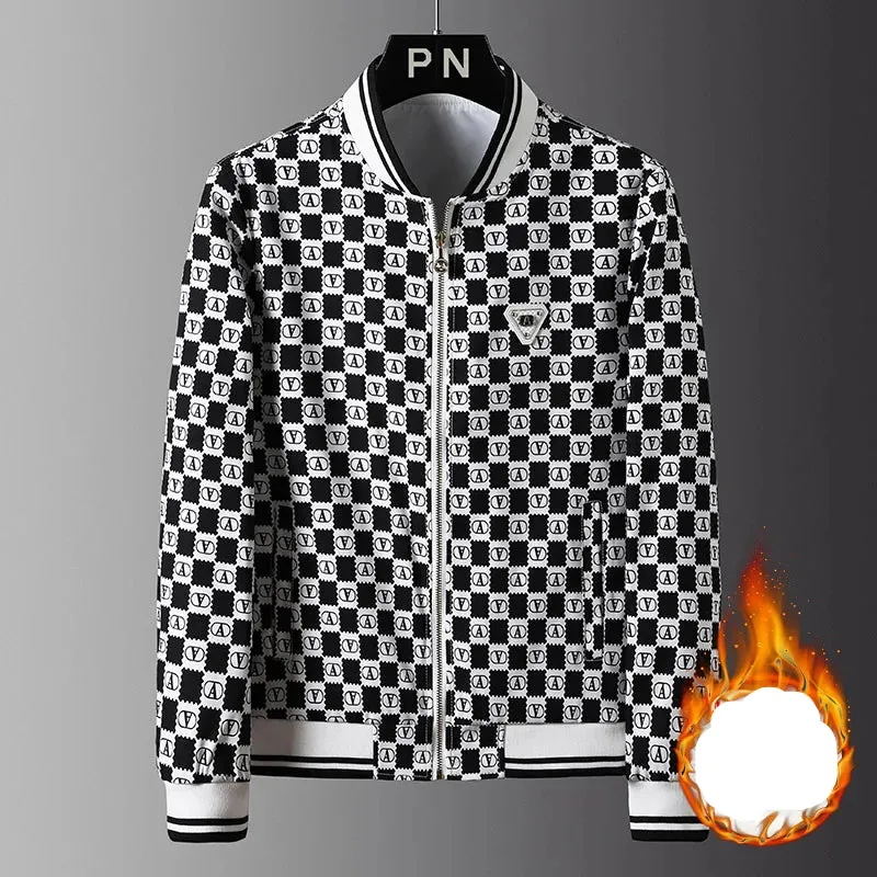 Men's Stand Collar Patchwork Versatile Jacket