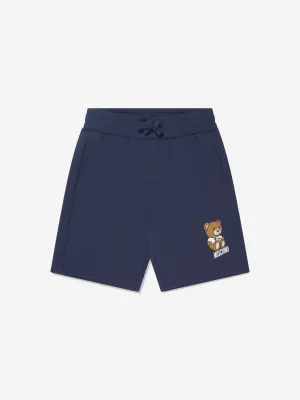Moschino Boys Teddy Logo Shorts in Blue
