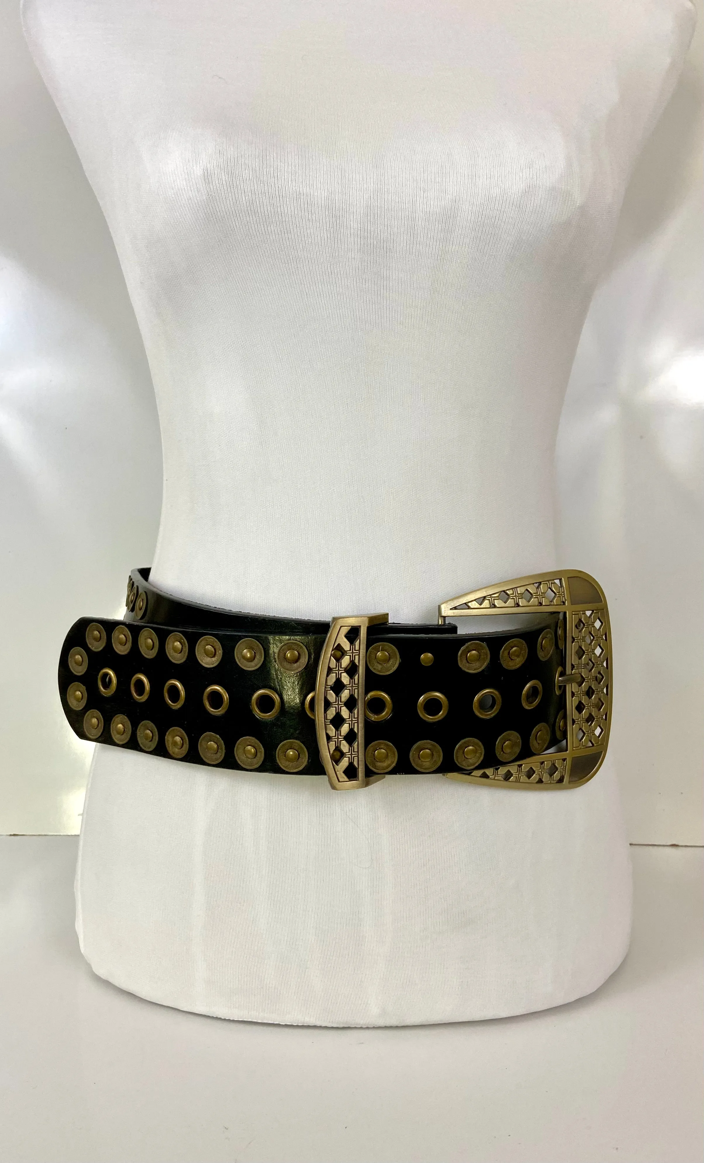 MUDD Genuine Leather Black Eyelet