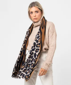 Nala Scarf - Black/Brown