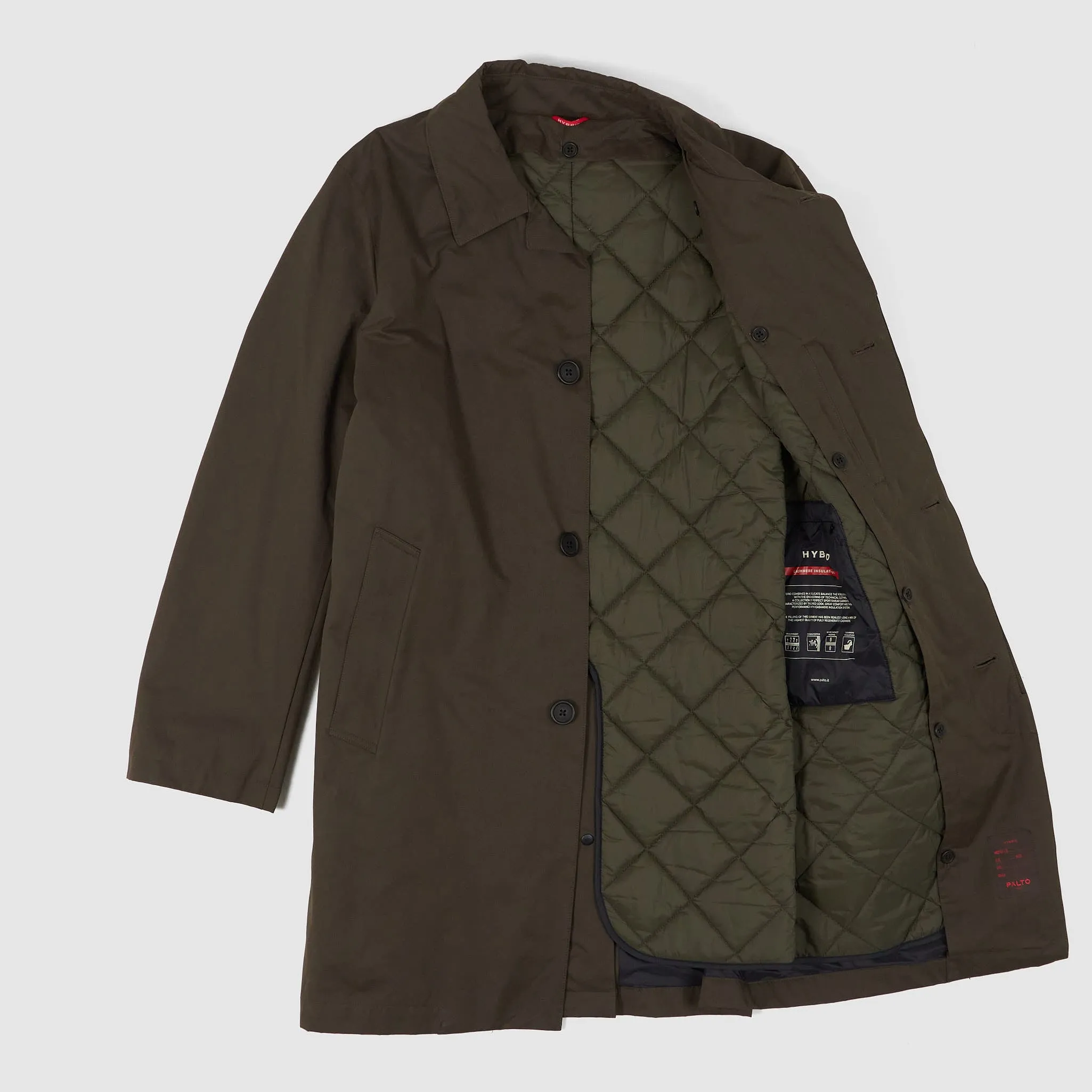 Palto Classic Cotton Blend Trench Coat Detachable Liner
