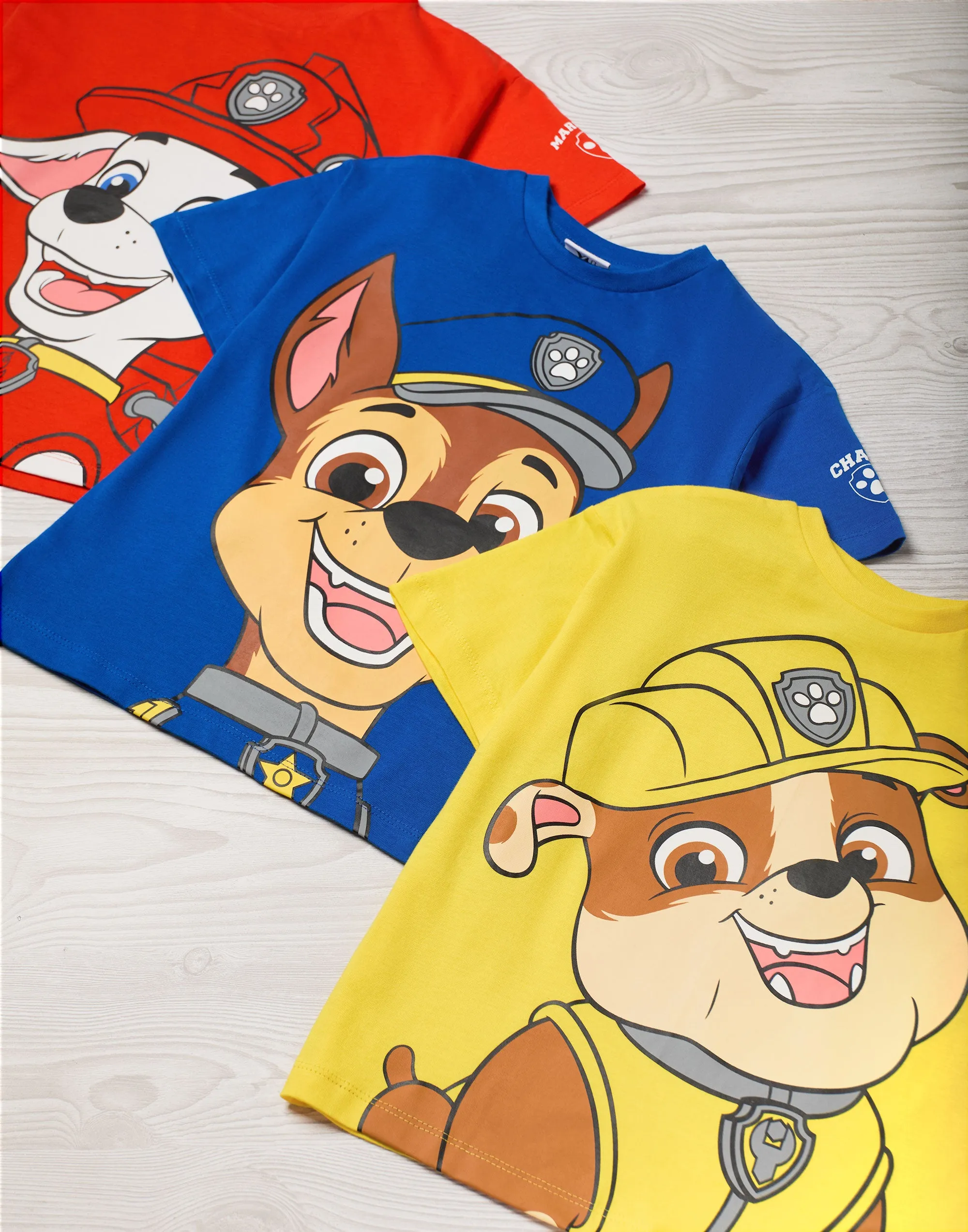 Paw Patrol Boys Multicoloured Multi-Pack of 3 Short-Sleeved T-Shirts