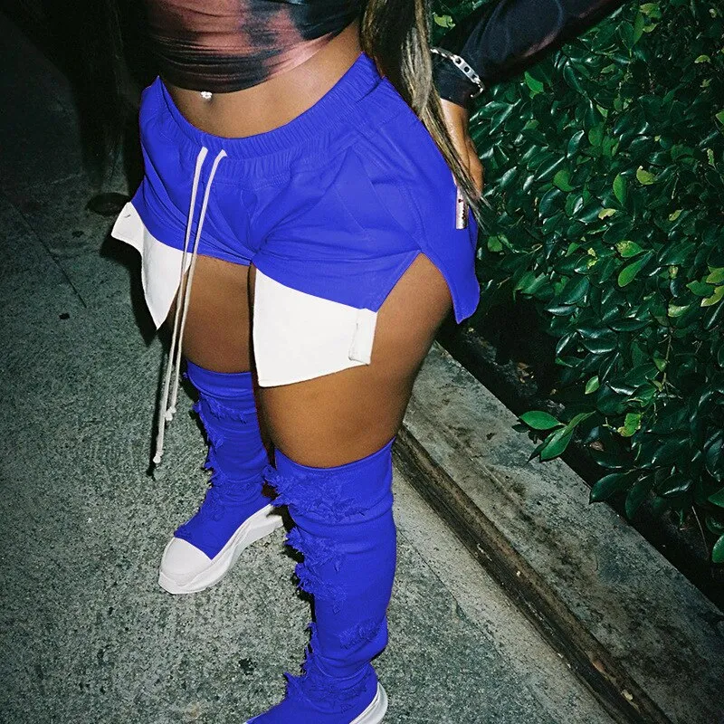 PU SIDE POCKET  PARTY WEAR SHORTS