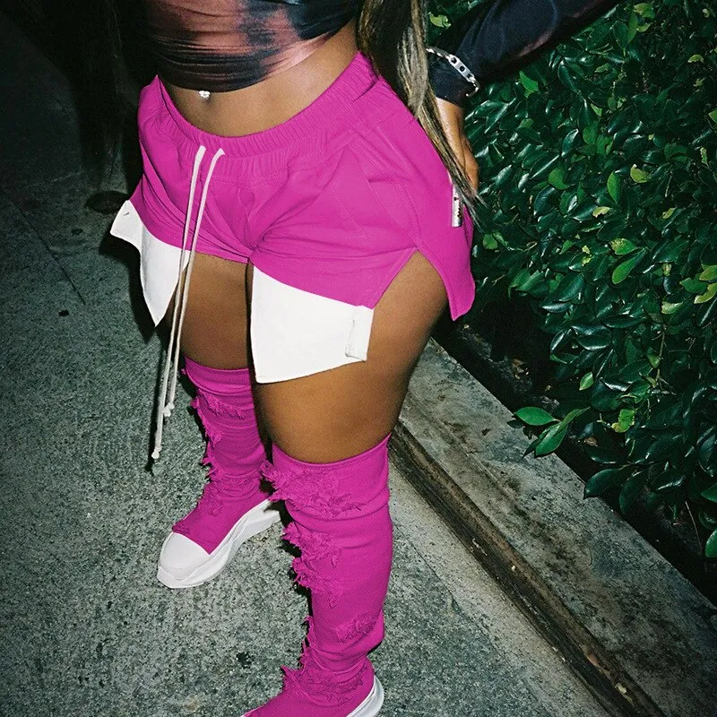 PU SIDE POCKET  PARTY WEAR SHORTS